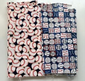 Baseball Theme Fabric Lot Cotton Woven Crafts Yardage Americana Quilting Fat